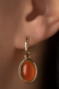 Day&Eve by Go Dutch Label - 50s Estelle Earrings in Orange and Gold