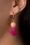 60s Flower Love Earrings in Pink