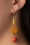 60s Flower Stone Earrings in Ochre