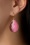 Glamfemme 50s Lavina Stone Drop Earrings in Pink