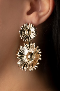 Day&Eve by Go Dutch Label - Sunflower Earrings in Gold
