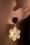 Cute Flower Stud Earrings Années 60 en Doré
