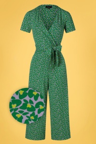 Zilch - 70s Mabel Jumpsuit in Butterfly Apple 2