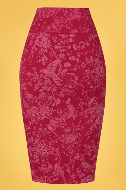 Zilch 46051 Skirt Red Flowers 230123 504W