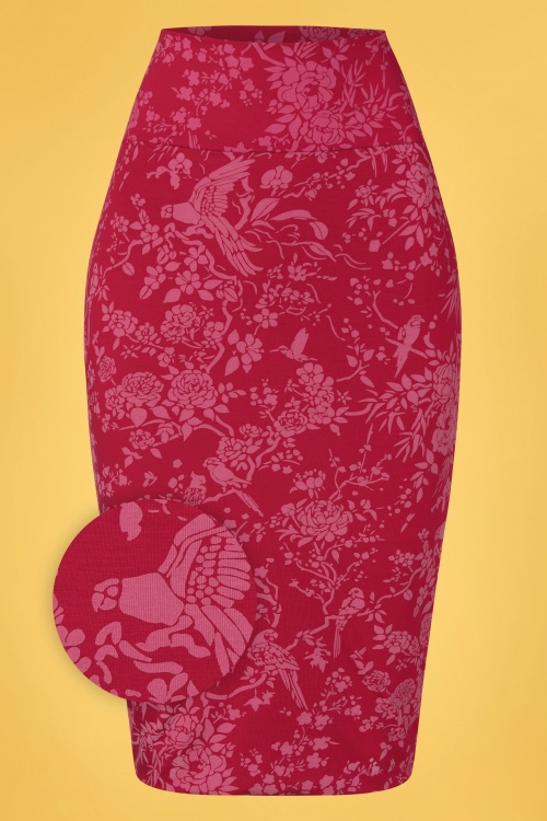 Zilch 46051 Skirt Red Flowers 230123 501Z