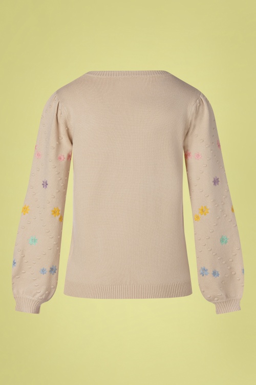 Sugarhill Brighton - Irie Rainbow Flowers Shirt in Creme 2