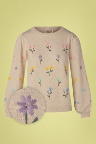 Sugarhill Brighton - Irie Rainbow Flowers Shirt in Creme