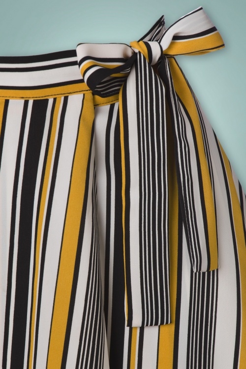 Banned Retro - Stripe and Sail Swing Skirt in Yellow 3