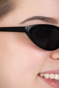 Topvintage Boutique Collection - Cat Eye Sunglasses Années 50 en Noir 2