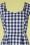 Banned Retro - Row Boat Date Check Swing Dress in Blue and White 3