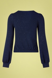 Vintage Chic for Topvintage - Charlotte Glitter Top in Navy 2