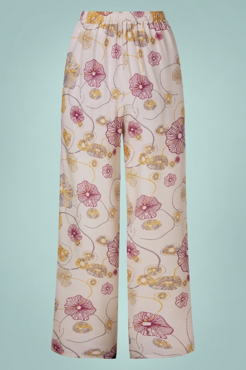 Zilch - 70s Lotus Wide Pants in Off White 2