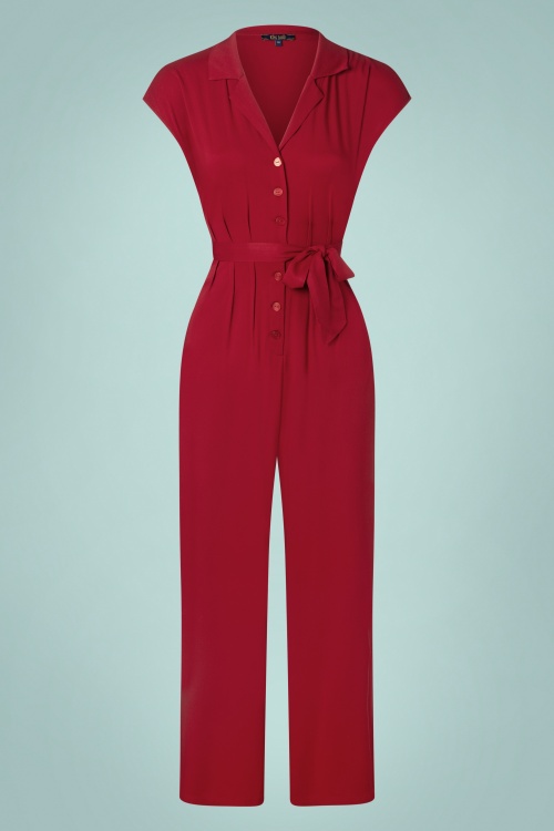 King Louie - Jimie Burla Jumpsuit in Cherry Red 2