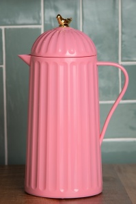 Rice - Gold Bird Thermos in Pink