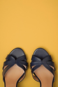 Poti Pati - Myra sandalen met hoge hakken in marineblauw 2