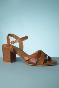 Poti Pati - Donna Block Heel Sandals in Cognac 3