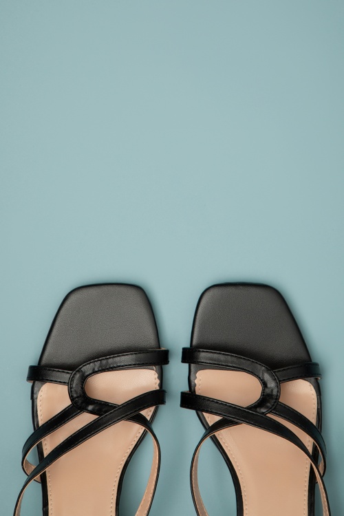 Poti Pati - Heather sandalen met bandjes in zwart 2