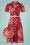 Charlene Palm Shirtwaister Dress in Ruby Red