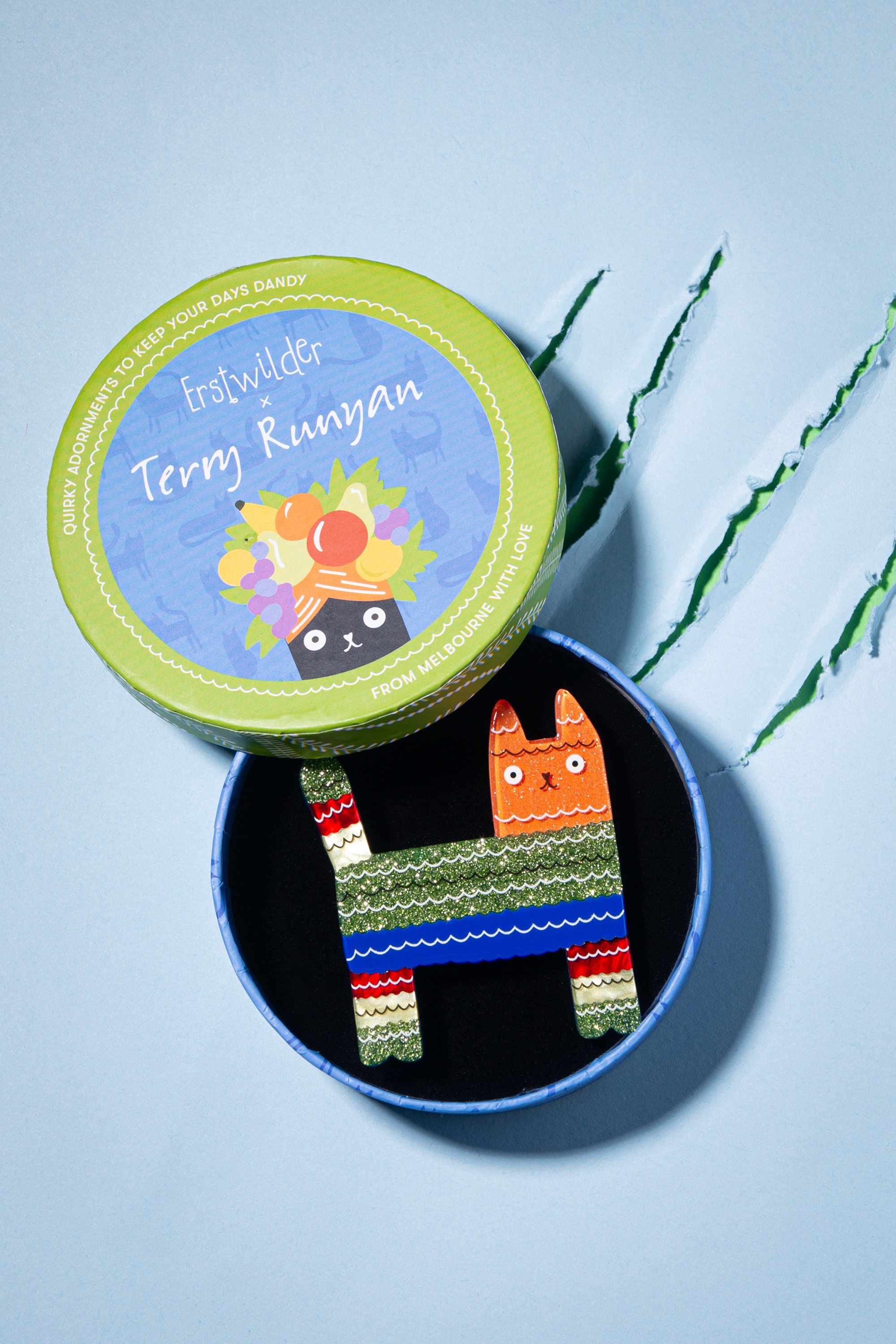 Erstwilder - Piñata Cat Brooch 2