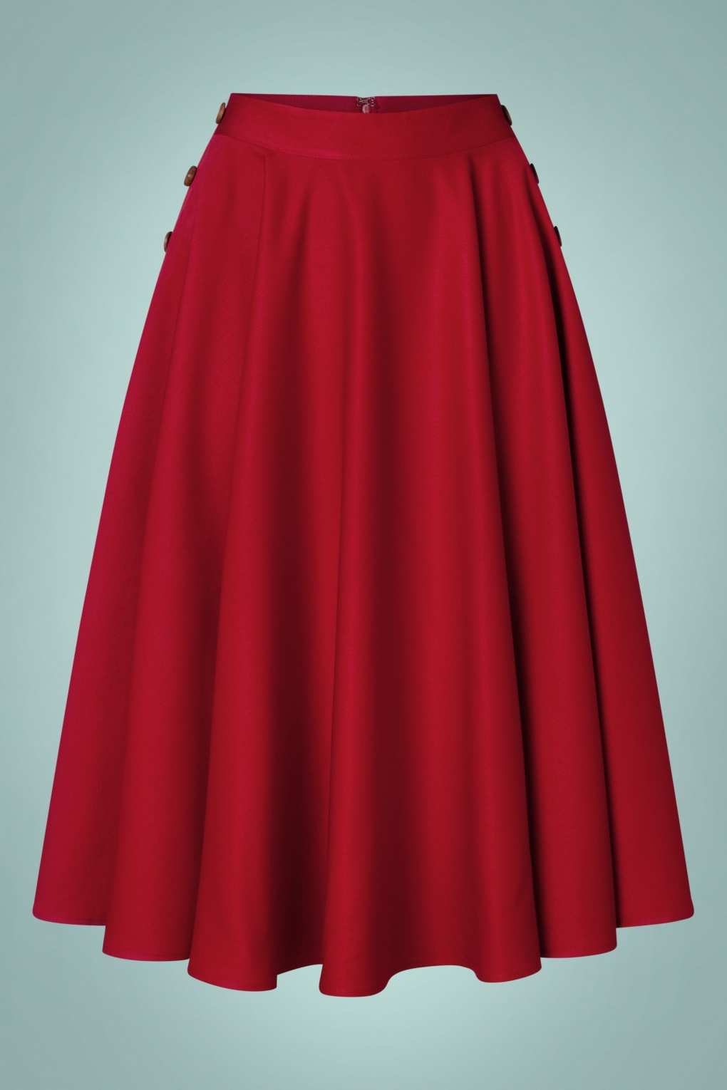 Polly May Swing Skirt in Red