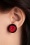 50s Classy Rose Earstuds in Black and Red
