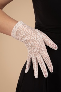 Juliette's Romance - Romantische katen handschoenen in gebroken wit 2