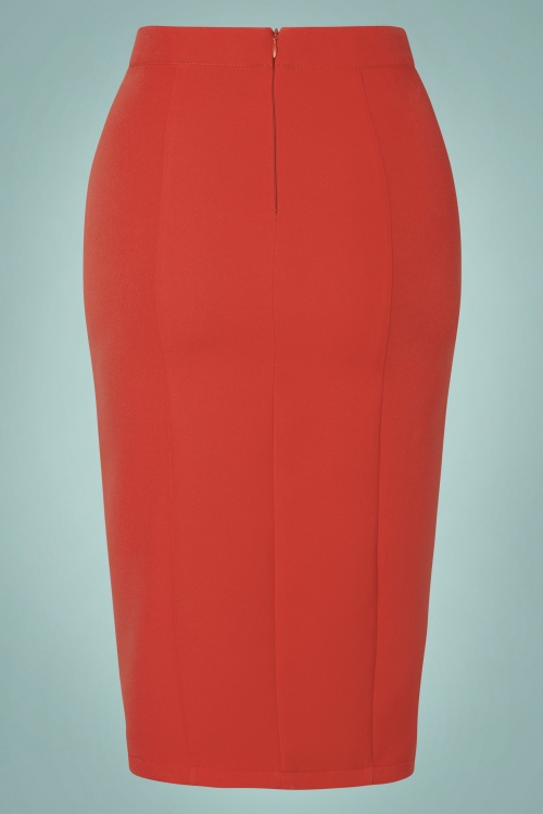 Hearts & Roses - Paula Pencil Skirt in Red 2