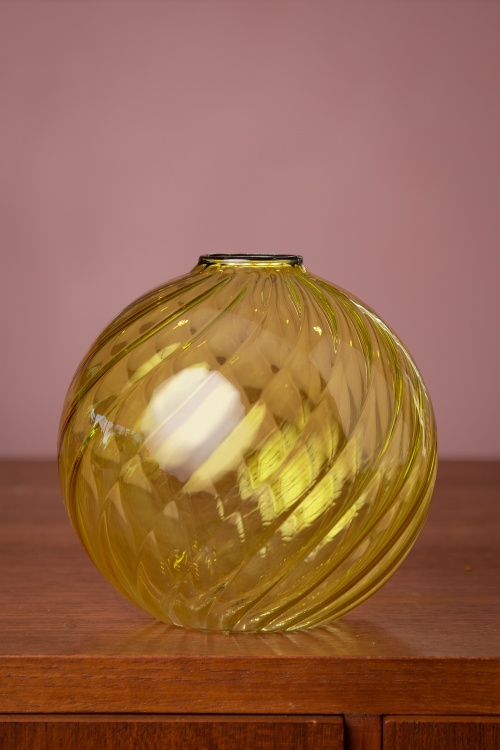 &Klevering - Spiral Vase en Jaune 2