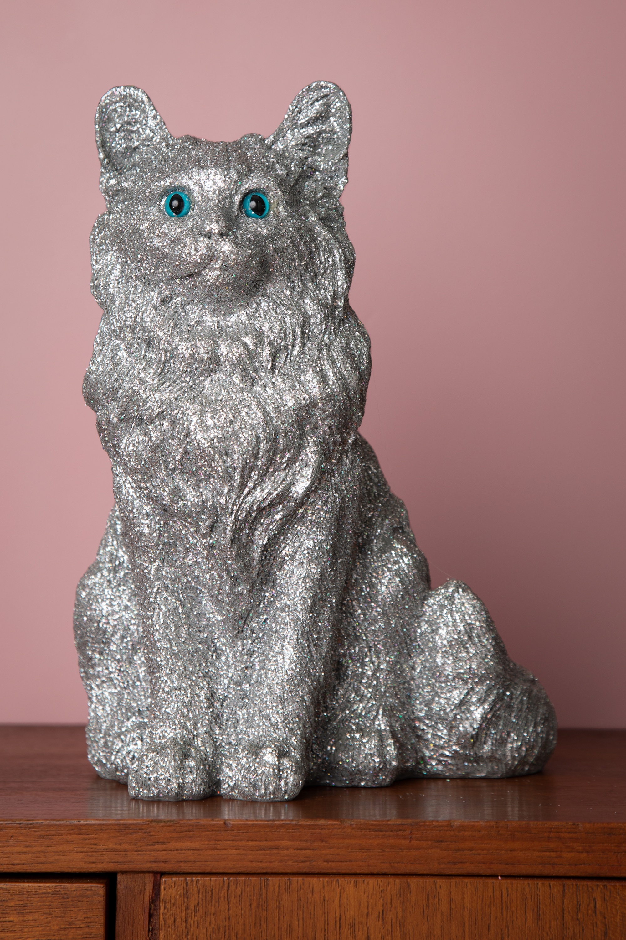 &Klevering Glitter Cat Coinbank | Topvintage