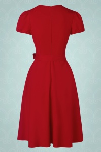 Vintage Diva  - The Mary Grace A-Line Dress en Rouge 4