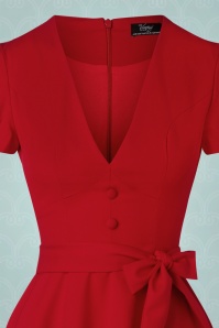 Vintage Diva  - The Mary Grace A-Line Dress en Rouge 5