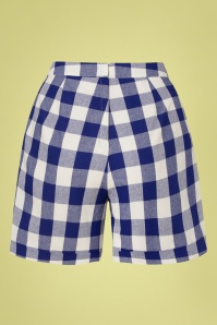 Banned Retro - Cruise Ship Shorts in Blue and White 3