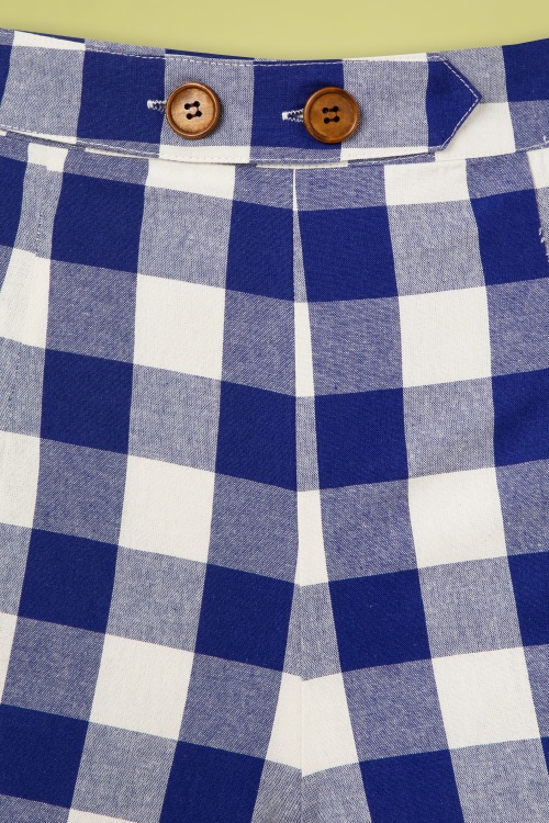 Banned Retro - Cruise Ship Shorts in Blue and White 2