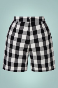 Banned Retro - Cruise Ship Shorts in Black and White 3