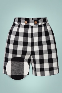 Banned Retro - Cruise Ship Shorts in Black and White