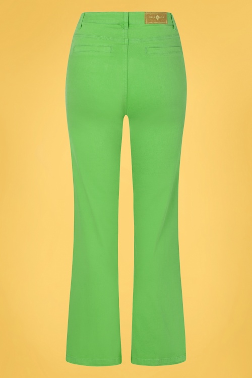 Surkana - Betsy Bell Bottom Trousers in Green 2