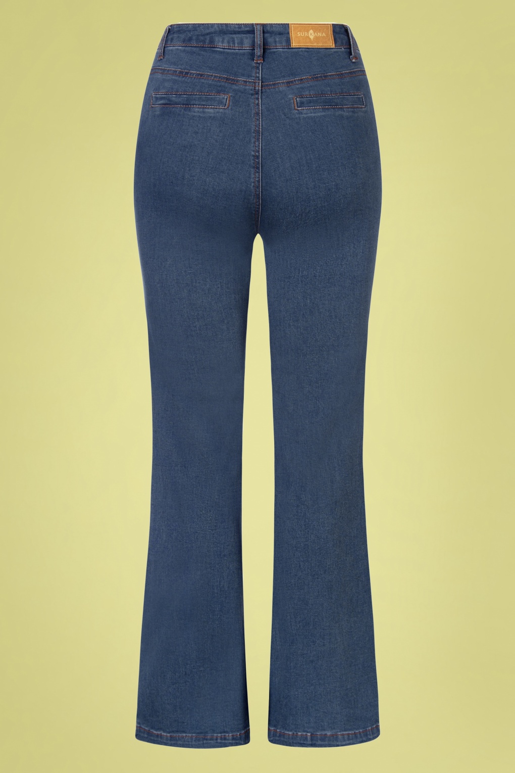 Surkana | Betsy Bell Bottom Trousers in Denim Blue