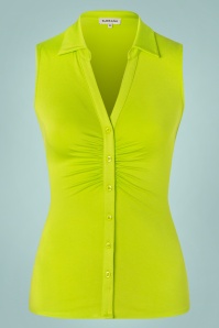 Surkana - Nadia Sleeveless Shirt en Vert Citron
