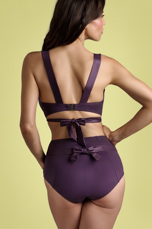 Marlies Dekkers  Cache Coeur High Waist Briefs in Deep Purple