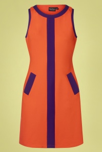 Vixen - Rachel Racer Kleid in Orange