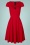 Vixen 45919 Criss Cross Neckline Piping Detail Dress Red 230112 501W