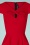 Vixen 45919 Criss Cross Neckline Piping Detail Dress Red 230112 501V