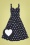 Emmie Heart Ahoy Flared Dress in Navy