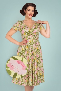 Collectif Clothing - Maria English Orchard Swing Dress en Multi