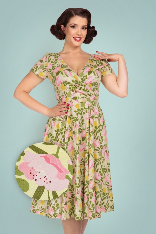 Collectif Clothing - Maria English Orchard Swing Kleid in Multi