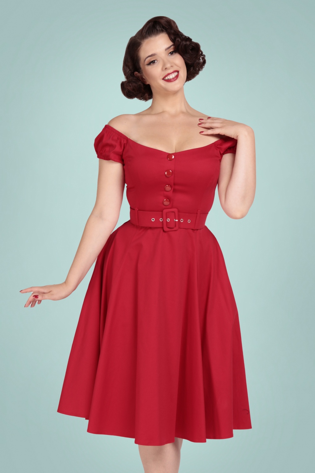 zin Stijgen Verzending Collectif Clothing | Blanche Swing Dress in Red