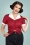Collectif 46355 Taylor Tie Blouse Red 20230222 020LW