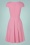 Vixen 45920 Criss Cross Neckline Piping Detail Dress Pink 230112 505W