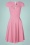 Vixen 45920 Criss Cross Neckline Piping Detail Dress Pink 230112 501W
