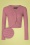 Ariane Textured Knit Crop Cardigan in Pink